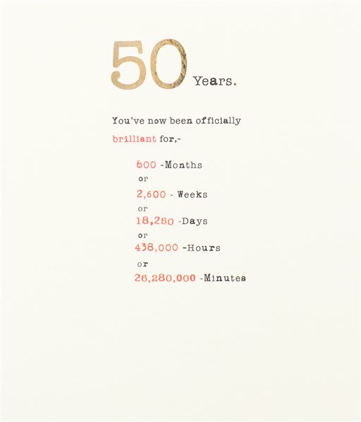 50TH BIRTHDAY