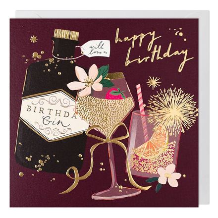 GIN BOTTLE AND GLASSES