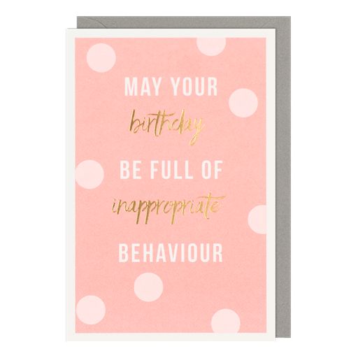 INAPPROPRIATE BEHAVIOUR