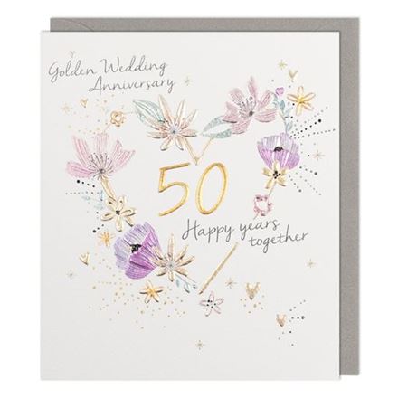 50TH WEDDING ANNIVERSARY HEART